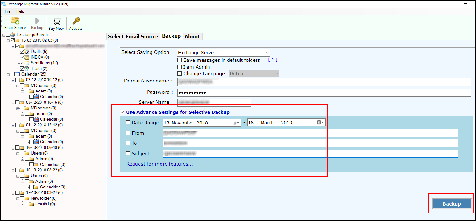 execute selective migration