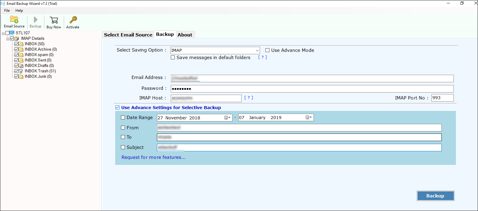 load cPanel emails