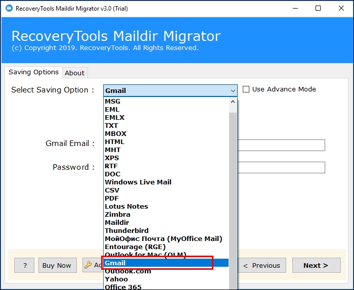 migrate Dovecot to Gmail