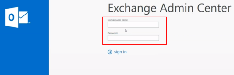 Microsoft Exchange Control panel