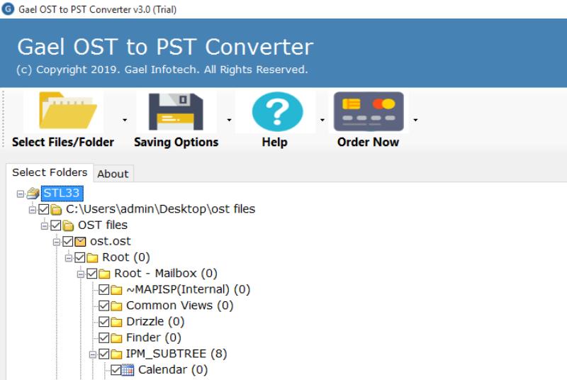 choose ost file to convert OST to PST