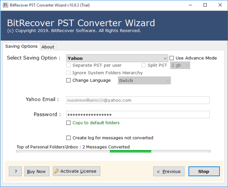 pst conversion started