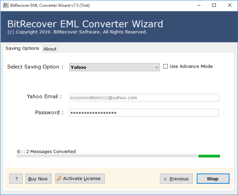 eml conversion started