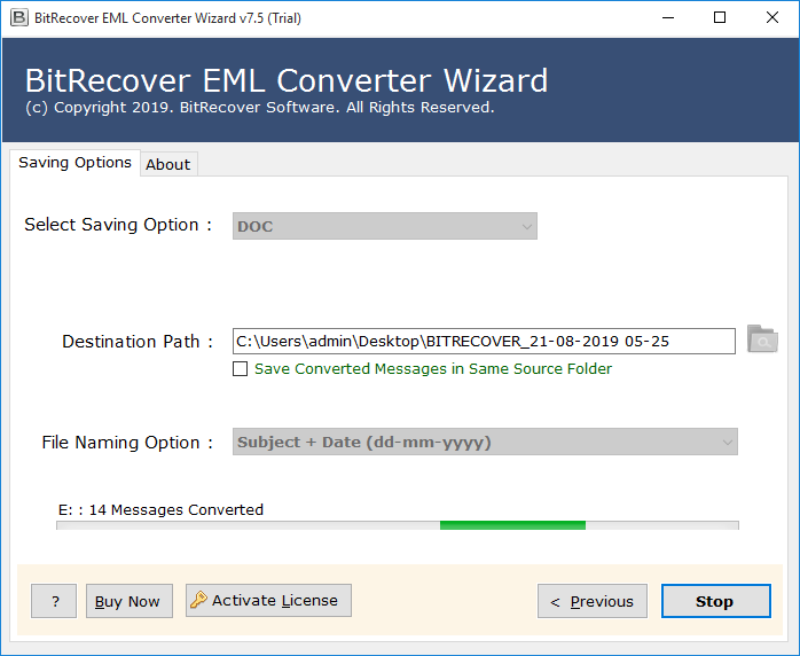 eml conversion starts