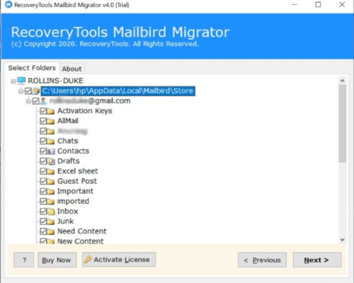 how to export outlook sent folder to mailbird