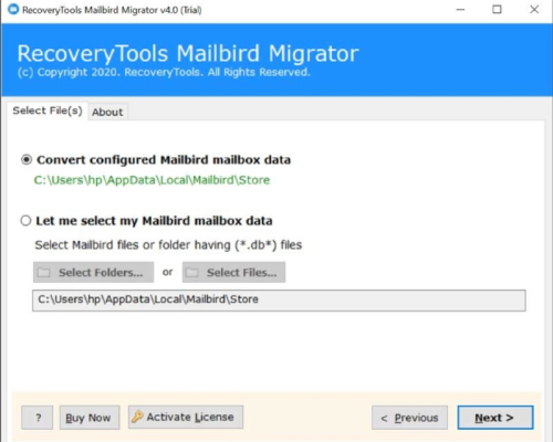 migrating mail into outlook from mailbird