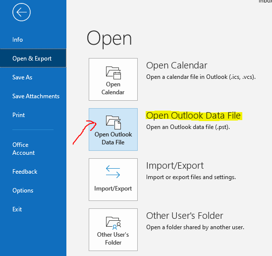 importing outlook pst file mailbird